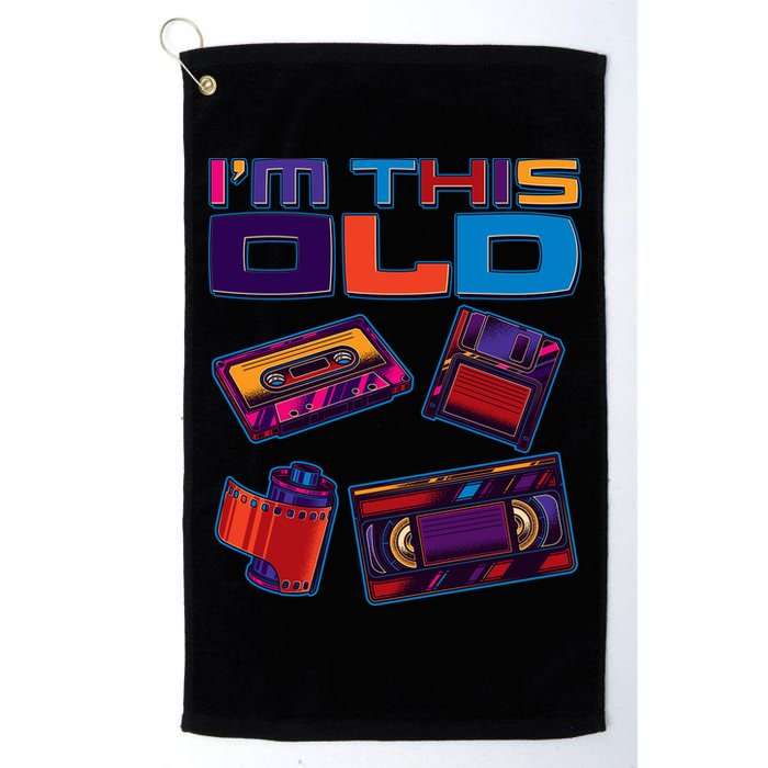 Funny I'm This Old Retro Media Technology Golf Towel