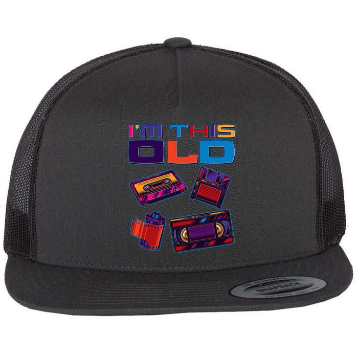 Funny I'm This Old Retro Media Technology Flatbill Hat