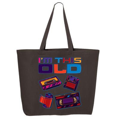 Funny I'm This Old Retro Media Technology 25L Jumbo Tote