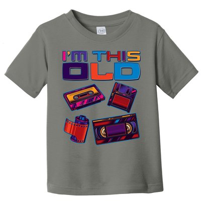 Funny I'm This Old Retro Media Technology Toddler T-Shirt