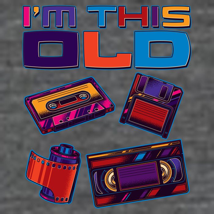 Funny I'm This Old Retro Media Technology Wool Snapback Cap