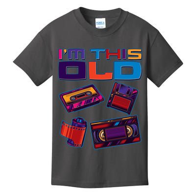 Funny I'm This Old Retro Media Technology Kids T-Shirt
