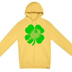 Fun Irish Tennis Shamrocks Costume St Patrick's Day Cool Gift Premium Pullover Hoodie