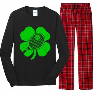 Fun Irish Tennis Shamrocks Costume St Patrick's Day Cool Gift Long Sleeve Pajama Set