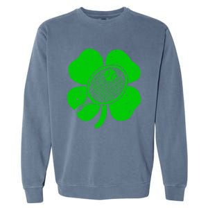 Fun Irish Tennis Shamrocks Costume St Patrick's Day Cool Gift Garment-Dyed Sweatshirt