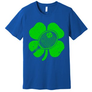 Fun Irish Tennis Shamrocks Costume St Patrick's Day Cool Gift Premium T-Shirt