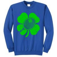 Fun Irish Tennis Shamrocks Costume St Patrick's Day Cool Gift Tall Sweatshirt