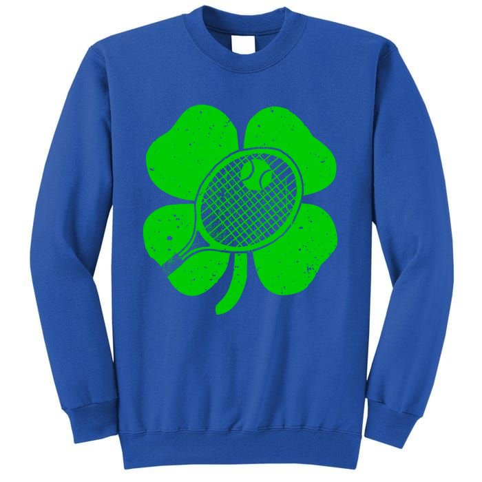 Fun Irish Tennis Shamrocks Costume St Patrick's Day Cool Gift Tall Sweatshirt