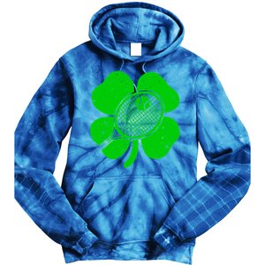 Fun Irish Tennis Shamrocks Costume St Patrick's Day Cool Gift Tie Dye Hoodie