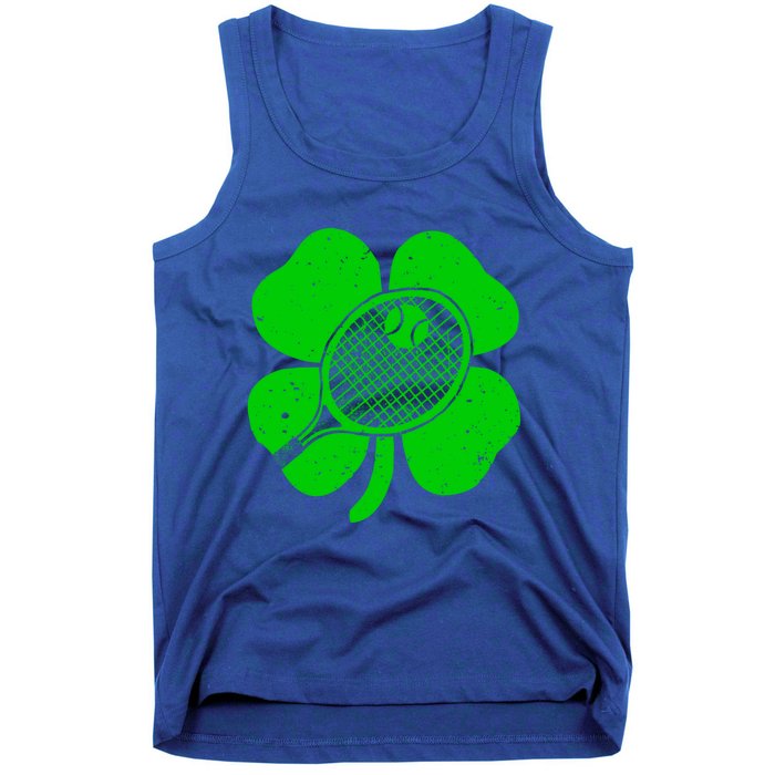 Fun Irish Tennis Shamrocks Costume St Patrick's Day Cool Gift Tank Top