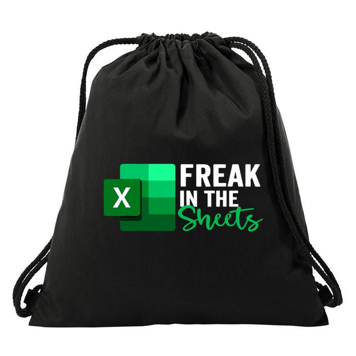 Freak In The Sheets Accountant Funny Spreadsheet Excel Drawstring Bag