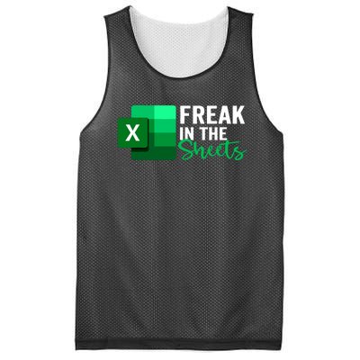 Freak In The Sheets Accountant Funny Spreadsheet Excel Mesh Reversible Basketball Jersey Tank