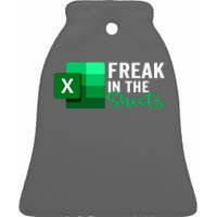 Freak In The Sheets Accountant Funny Spreadsheet Excel Ceramic Bell Ornament