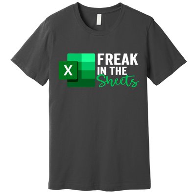 Freak In The Sheets Accountant Funny Spreadsheet Excel Premium T-Shirt