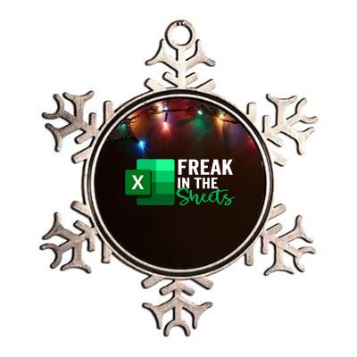 Freak In The Sheets Accountant Funny Spreadsheet Excel Metallic Star Ornament