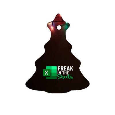 Freak In The Sheets Accountant Funny Spreadsheet Excel Ceramic Tree Ornament