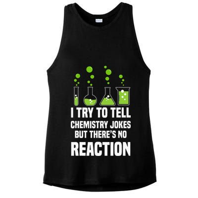 Funny I Try To Tell Chemistry Jokes But There Is No Reaction Ladies PosiCharge Tri-Blend Wicking Tank