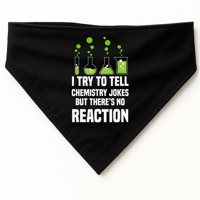 Funny I Try To Tell Chemistry Jokes But There Is No Reaction USA-Made Doggie Bandana