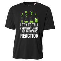 Funny I Try To Tell Chemistry Jokes But There Is No Reaction Cooling Performance Crew T-Shirt