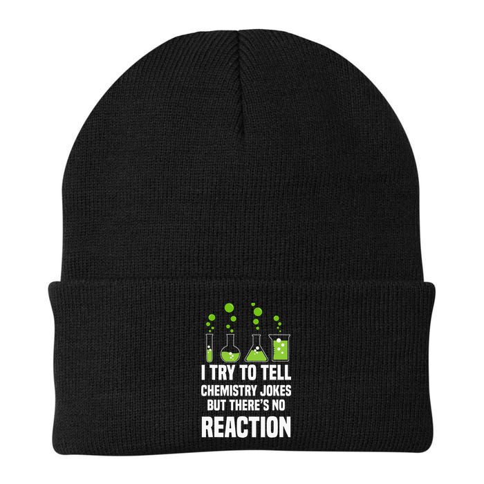 Funny I Try To Tell Chemistry Jokes But There Is No Reaction Beanie