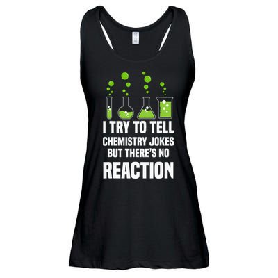 Funny I Try To Tell Chemistry Jokes But There Is No Reaction Ladies Essential Flowy Tank