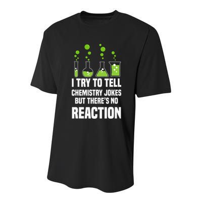 Funny I Try To Tell Chemistry Jokes But There Is No Reaction Youth Performance Sprint T-Shirt