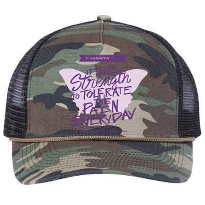 Fibromyalgia It Takes Strength Everyday Great Gift Fibro Awareness Gift Retro Rope Trucker Hat Cap