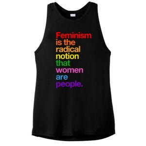 Feminism Is The Radical Notion That Women Are People Ladies PosiCharge Tri-Blend Wicking Tank