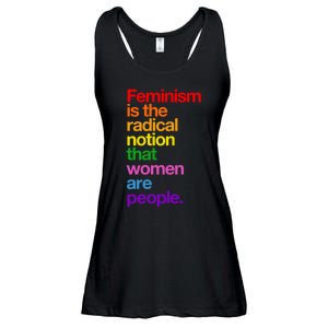 Feminism Is The Radical Notion That Women Are People Ladies Essential Flowy Tank