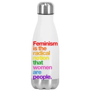 Feminism Is The Radical Notion That Women Are People Stainless Steel Insulated Water Bottle