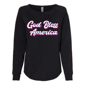 Fun Inspirational Tee God Bless America Usa Religious Us Cute Gift Womens California Wash Sweatshirt