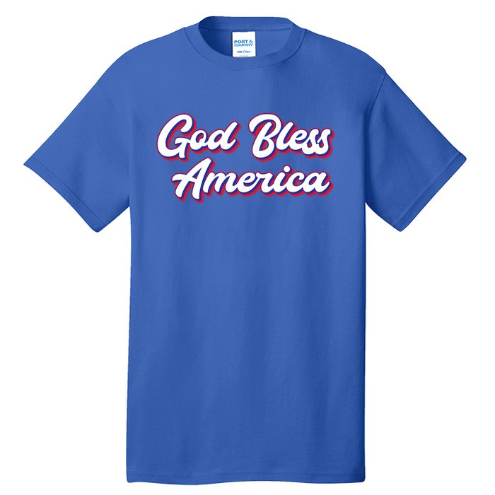 Fun Inspirational Tee God Bless America Usa Religious Us Cute Gift Tall T-Shirt