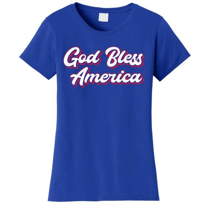 Fun Inspirational Tee God Bless America Usa Religious Us Cute Gift Women's T-Shirt