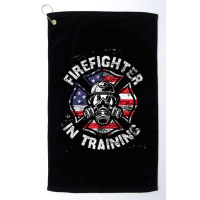 Firefighter In Training Future Thin Red Line Firefighter Platinum Collection Golf Towel