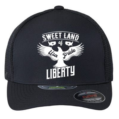 Fun Inspirational Tee Sweet Land Of Liberty Usa Pride Great Gift Flexfit Unipanel Trucker Cap