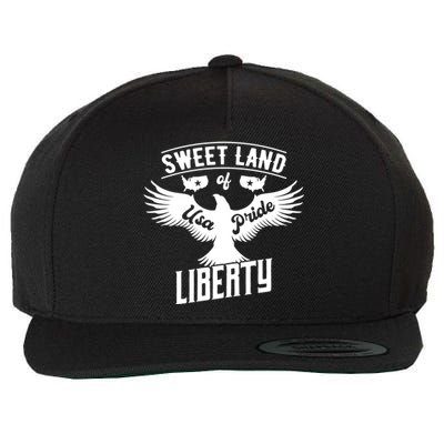 Fun Inspirational Tee Sweet Land Of Liberty Usa Pride Great Gift Wool Snapback Cap