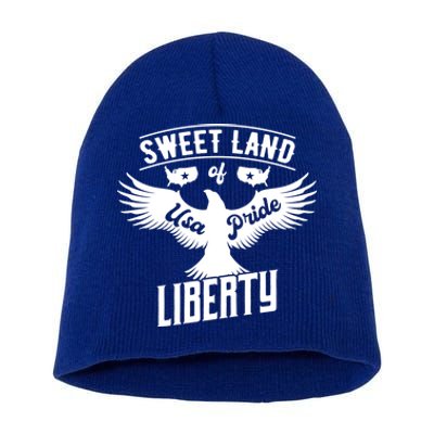 Fun Inspirational Tee Sweet Land Of Liberty Usa Pride Great Gift Short Acrylic Beanie