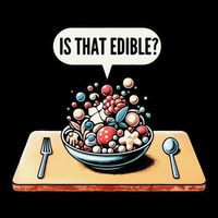 Funny Is That Edible Molecular Gastronomy Cropped Pullover Crew