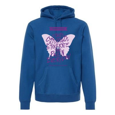 Fibromyalgia It Takes Strength Everyday Gift Fibro Awareness Gift Premium Hoodie