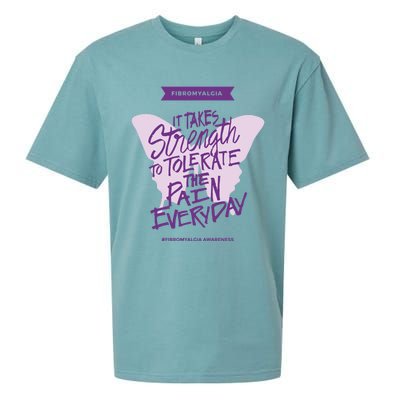 Fibromyalgia It Takes Strength Everyday Gift Fibro Awareness Gift Sueded Cloud Jersey T-Shirt