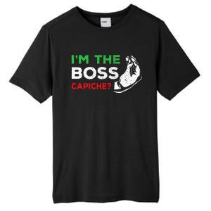 Funny Im The Boss Italian Nonna Nonno Capiche Humor Gift Tall Fusion ChromaSoft Performance T-Shirt