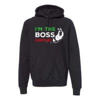 Funny Im The Boss Italian Nonna Nonno Capiche Humor Gift Premium Hoodie