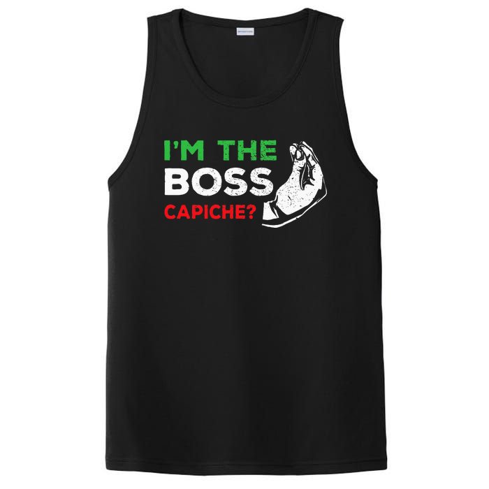 Funny Im The Boss Italian Nonna Nonno Capiche Humor Gift PosiCharge Competitor Tank