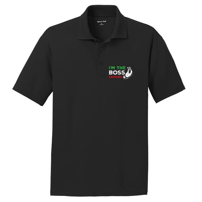 Funny Im The Boss Italian Nonna Nonno Capiche Humor Gift PosiCharge RacerMesh Polo