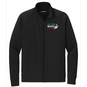 Funny Im The Boss Italian Nonna Nonno Capiche Humor Gift Stretch Full-Zip Cadet Jacket