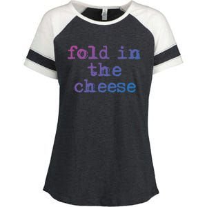 Fold In The Cheese Gift Enza Ladies Jersey Colorblock Tee