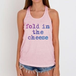 Fold In The Cheese Gift Women's Knotted Racerback Tank