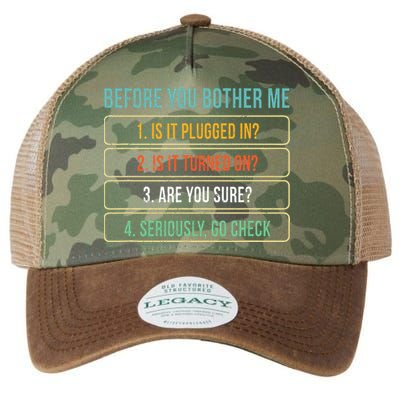 Funny Information Technology Tech Technical Support Gift Legacy Tie Dye Trucker Hat
