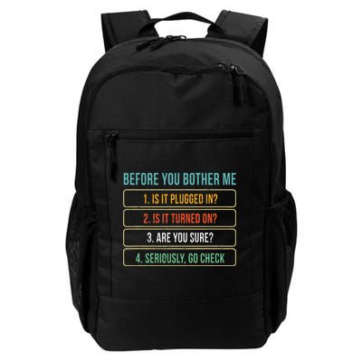 Funny Information Technology Tech Technical Support Gift Backpack