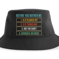 Funny Information Technology Tech Technical Support Gift Sustainable Bucket Hat